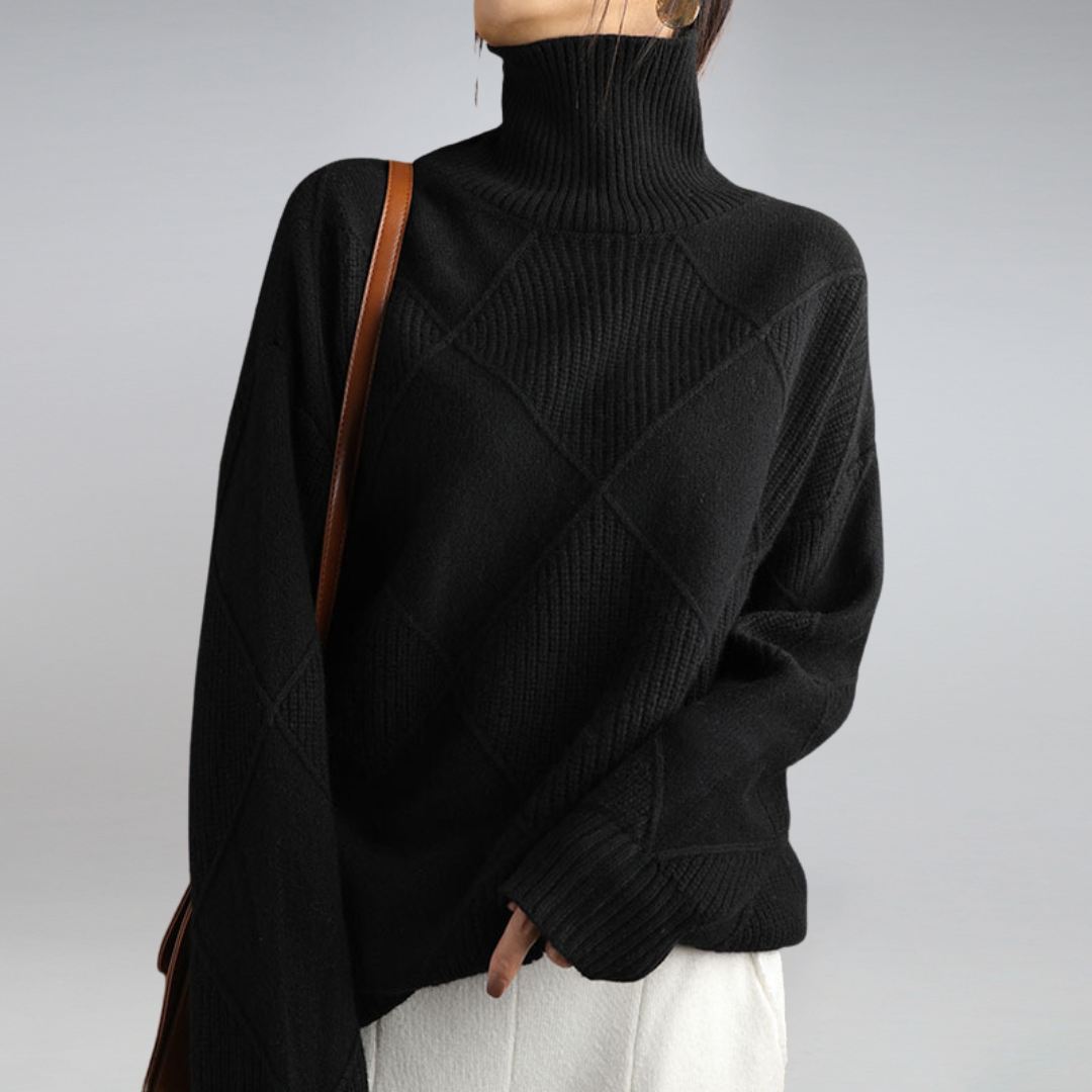 Camille | Pull à Col Roulé Élégant en Tissu Doux