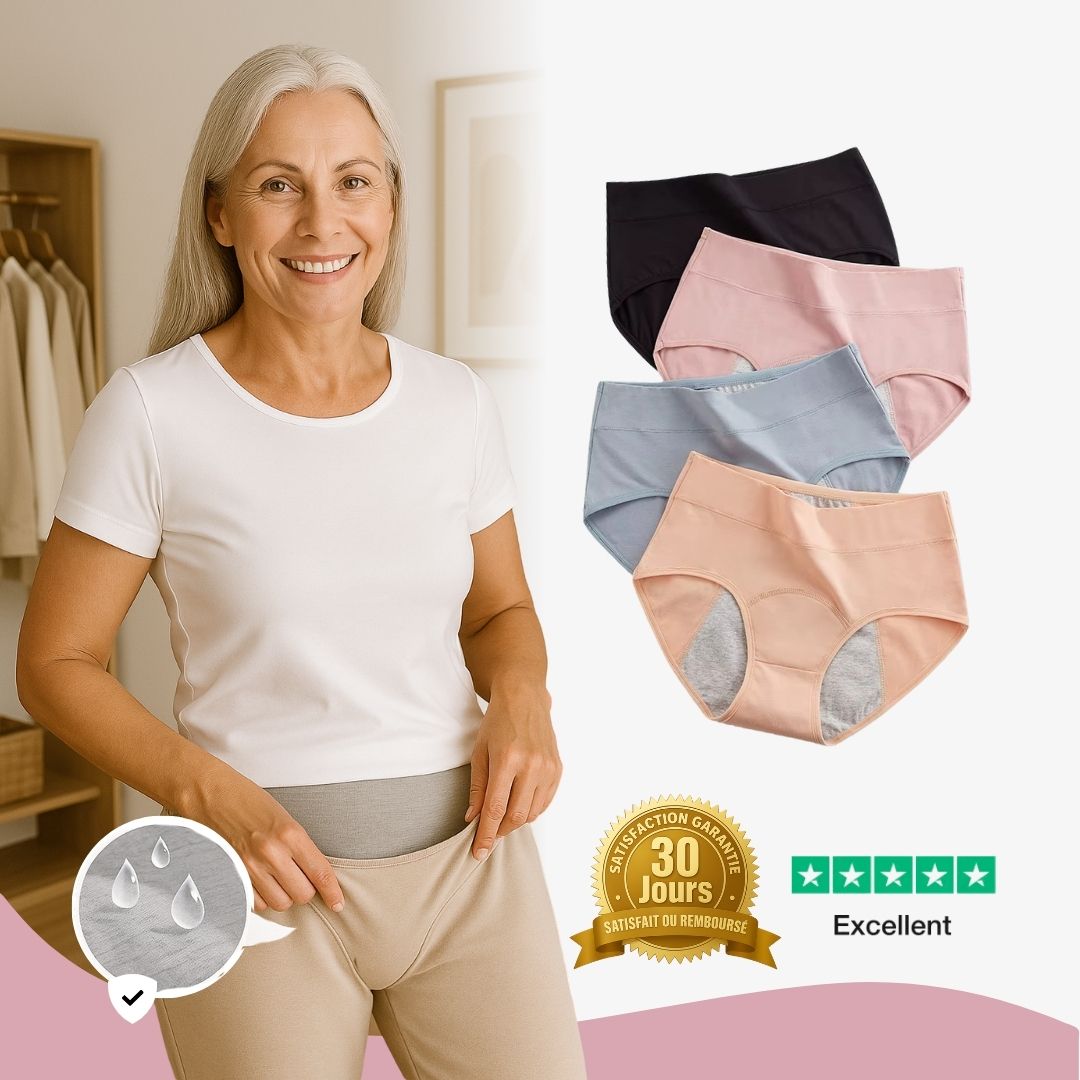 (PACK DE 6) Olivia | Culotte confortable et discrète, anti-fuite