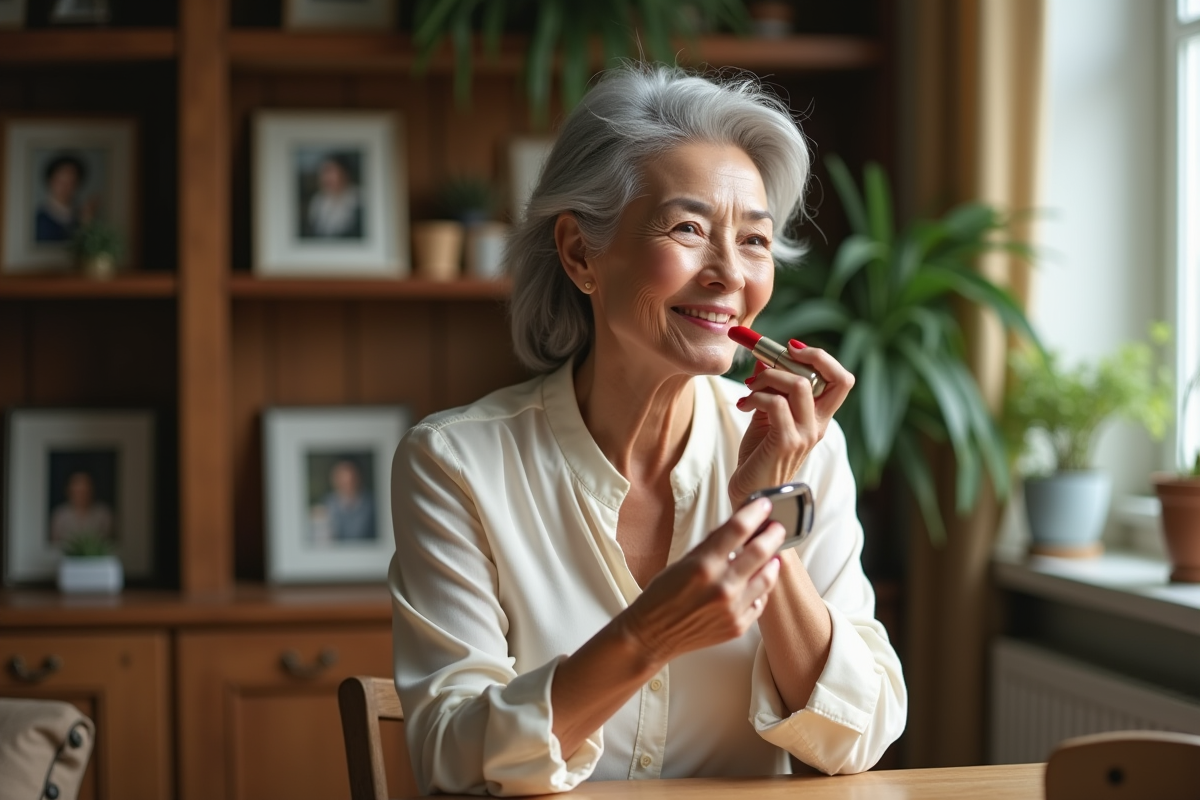 Choix de rouge à lèvres idéal pour femmes de 60 ans