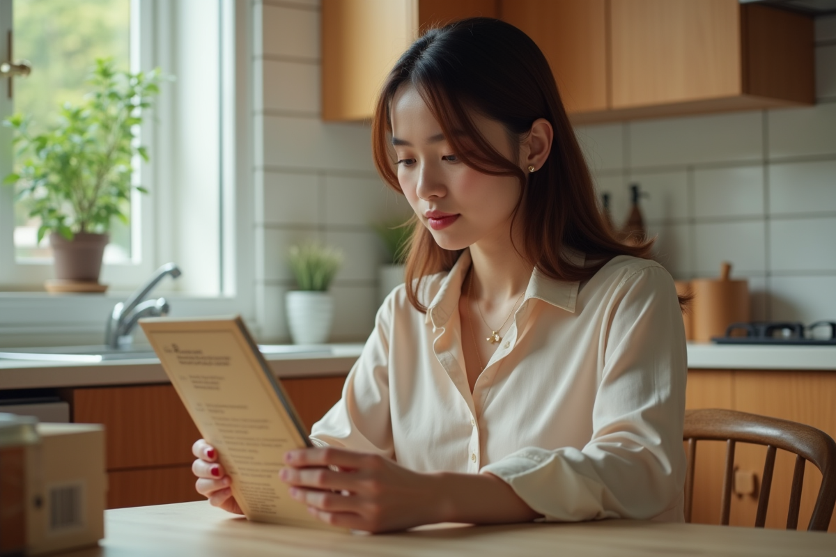 Jeune femme lisant l